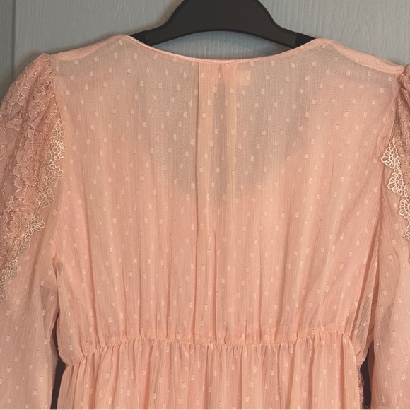 LIZ LISA Coquette Lolita Dress Size S Pink Kawaii Feminine Dainty Fairy Romantic - Picture 8 of 13